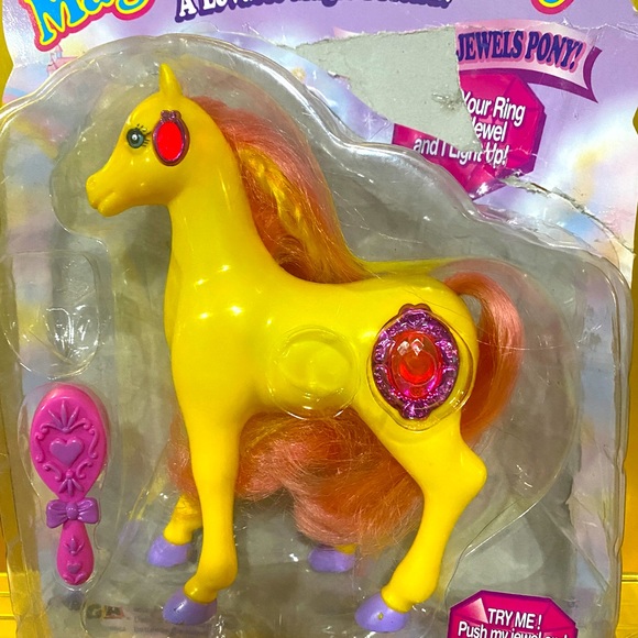 MAGIC TOUCH PONY VTG 1996 JEWELS PONY SAPPHIRE JEWELS LIGHT UP & BLINK WORKS! - Picture 5 of 15